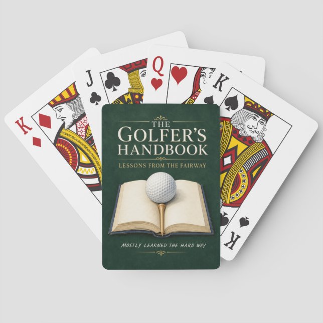 Golf Hand Book Funny gift for golfer Playing Cards (Back)