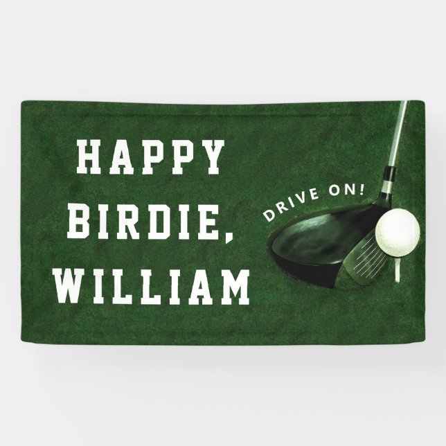 Golf Happy Birthday Banner (Horizontal)