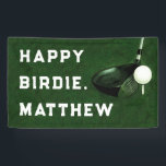 Golf Happy Birthday Banner<br><div class="desc">Personalised golf birthday banner for your favourite golfer. Edit text to add name or otherwise customise.</div>