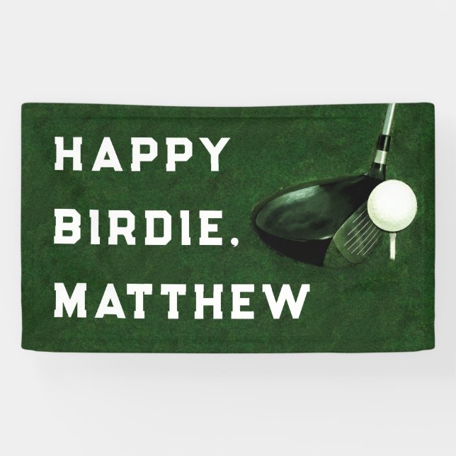 Golf Happy Birthday Banner (Horizontal)
