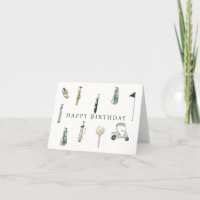 golf happy birthday card