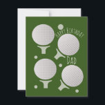 Golf Happy Birthday Dad Father Grandpa Card<br><div class="desc">Birthday Card with Golf Theme Happy Birthday Greeting</div>