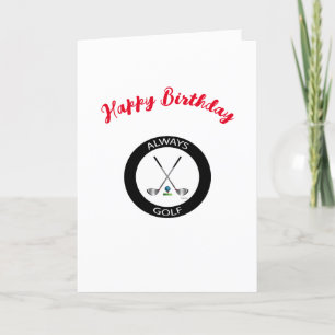 GOLF - Happy Birthday Golf Logo Greeting Card