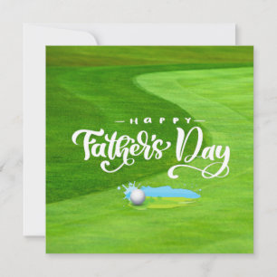 Golf happy father's day at golf course with ball