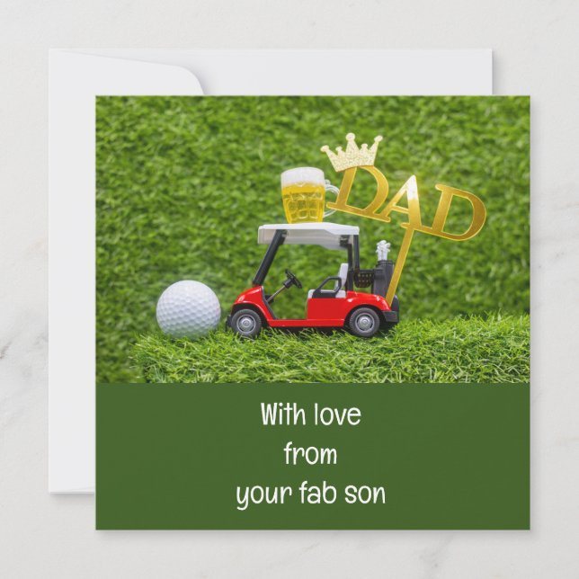 Golf  Happy Father's Day  Card (Front)