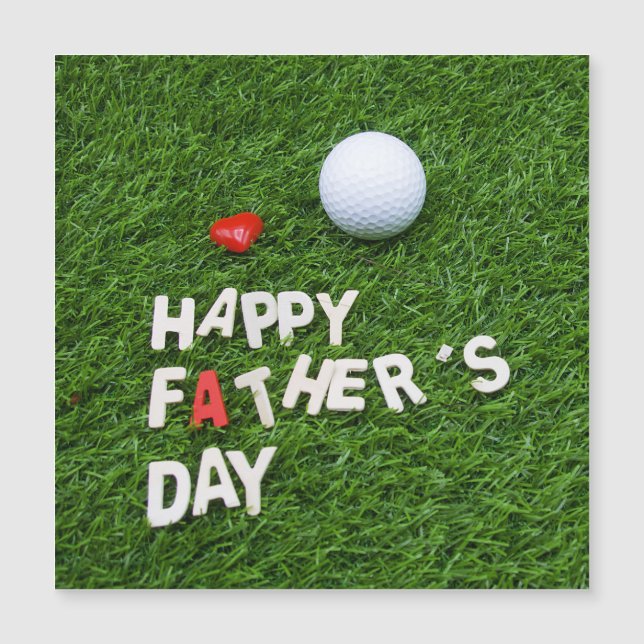 Golf Happy Father's Day with tee and ball on green (Front)
