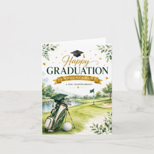 Golf Happy Graduation Announcement