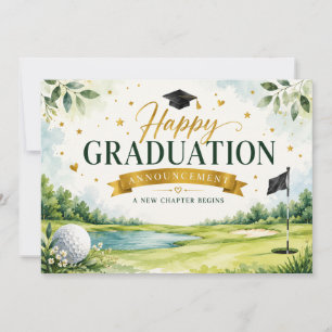 Golf Happy Graduation Announcement