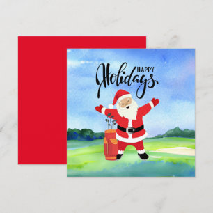 Golf Happy Holiday with Santa Claus Christmas