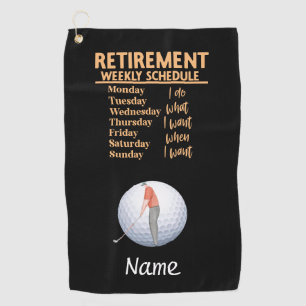 Golf Happy  Retirement for Golfer  Golf Towel