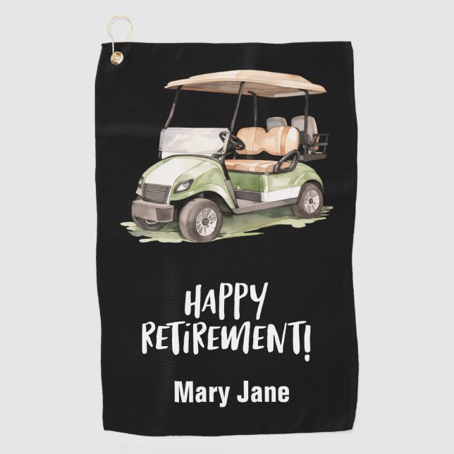 Golf Happy retirement for golfer  Golf Towel (Front)