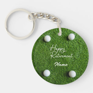 Golf Happy Retirement  Key Ring