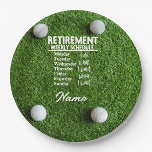 Golf Happy Retirement Queen has retired Paper Plat Paper Plate