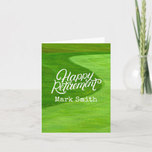 Golf Happy retirement  to golfer with green grass  Card
