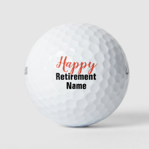 Golf happy retirement with Name  Golf Balls
