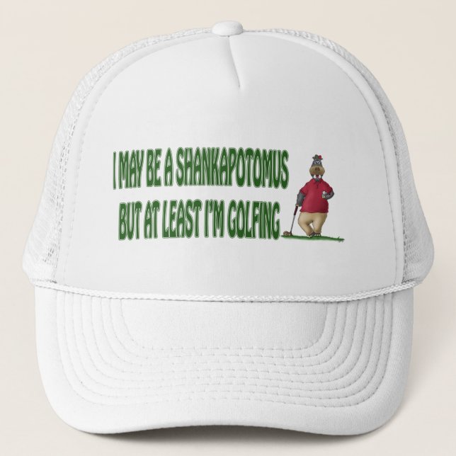 Golf Hat: Shankapotomus Hippo Trucker Hat (Front)