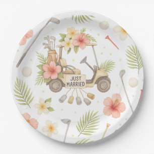 Golf Hawaii themed for Hawaiian Gifts for Wedding Paper Plate