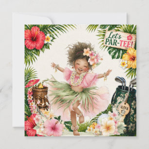 Golf Hawaii themed for Hawaiian Golfer Party Invitation