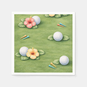 Golf Hawaii themed for Hawaiian Golfer Party Napkin