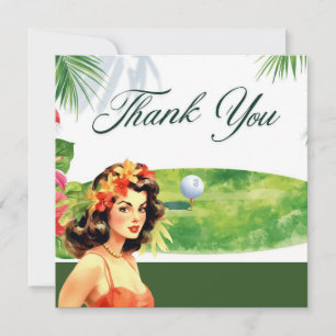 Golf Hawaii Themed Thank You Card 