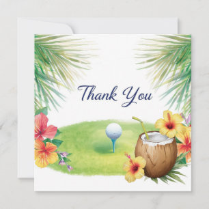 Golf Hawaii Themed Thank You Card 