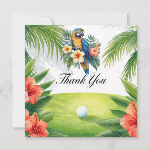 Golf Hawaii Themed Thank You Card 
