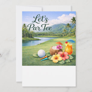 Golf  Hawaiian themed Invitation