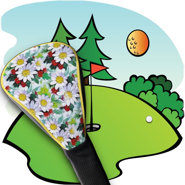 GOLF HEAD COVER - Just Daisies Floral Design (Creator Uploaded)