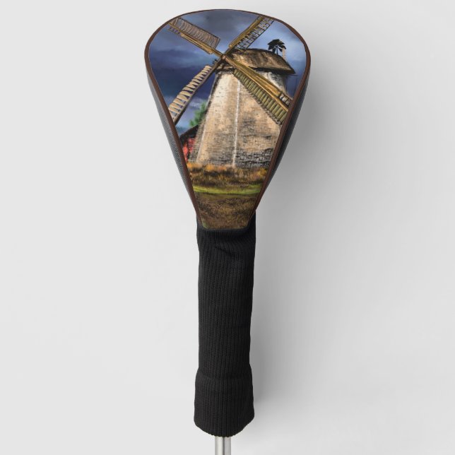 Golf Head Cover Netherlands Windmill Landscape (Front)