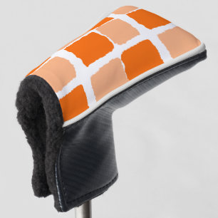 Golf Head Cover Orange & White Square