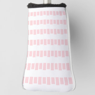 Golf Head Cover Pink & White Square