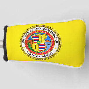Golf Head Cover with image of the Flag of Honolulu