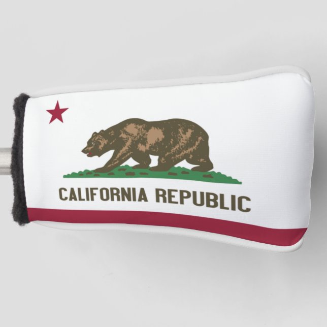 Golf Head Putter Cover with California Flag (Front)