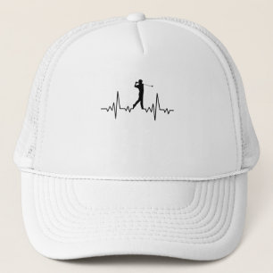 GOLF HEARTBEAT Golfing Clothes Women Men Kids Trucker Hat