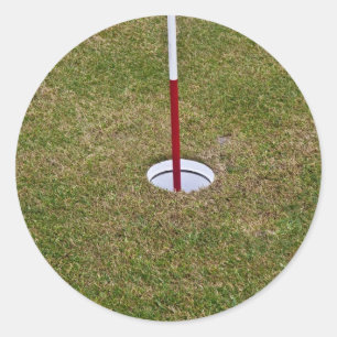 Golf hole classic round sticker