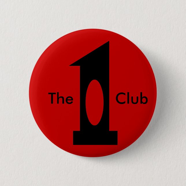 Golf - Hole in 1 Club (black) 6 Cm Round Badge (Front)