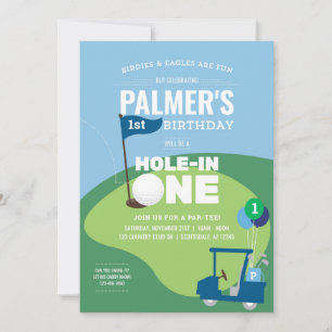 Golf Hole in One Birthday Invitation