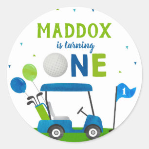 Golf Hole In One Birthday Par-Tee Favour Stickers