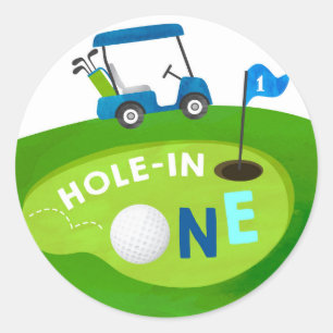 Golf Hole In One Birthday Par-Tee Favour Stickers