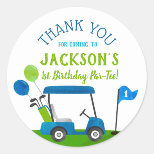 Golf Hole In One Birthday Par-Tee Favour Stickers