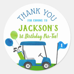 Golf Hole In One Birthday Par-Tee Favour Stickers