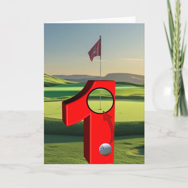 Golf. Hole in one. Card (Front)
