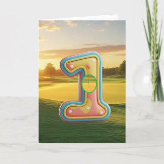 Golf. Hole in one. Card