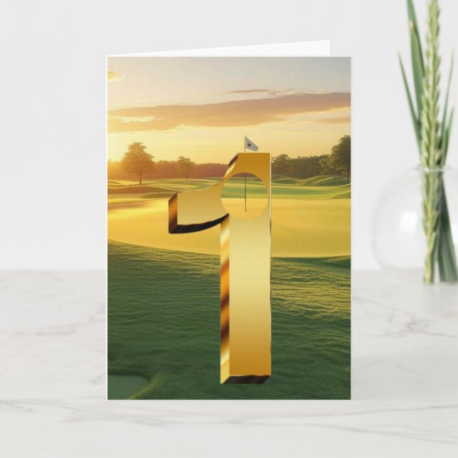 Golf. Hole in one. Card (Front)