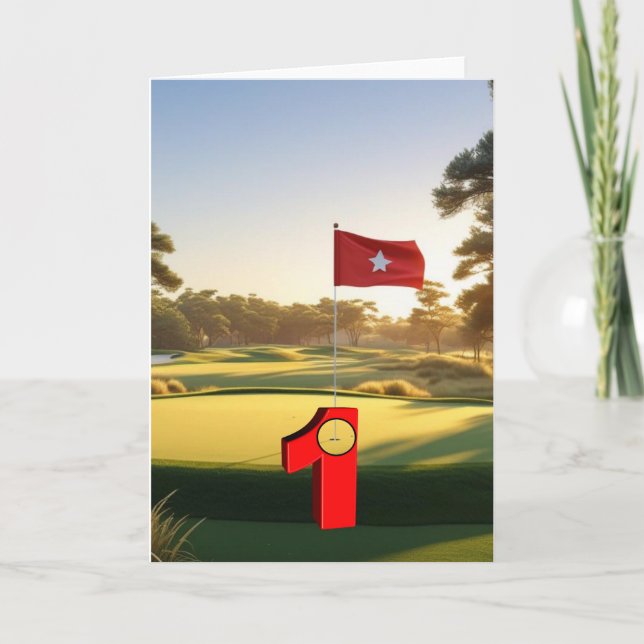 Golf. Hole in one. Card (Front)