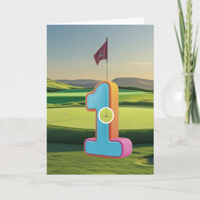 Golf. Hole in one. Card (Front)