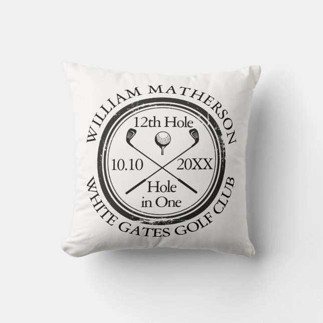 Golf Hole in One Classic Photo Custom  Cushion (Front)