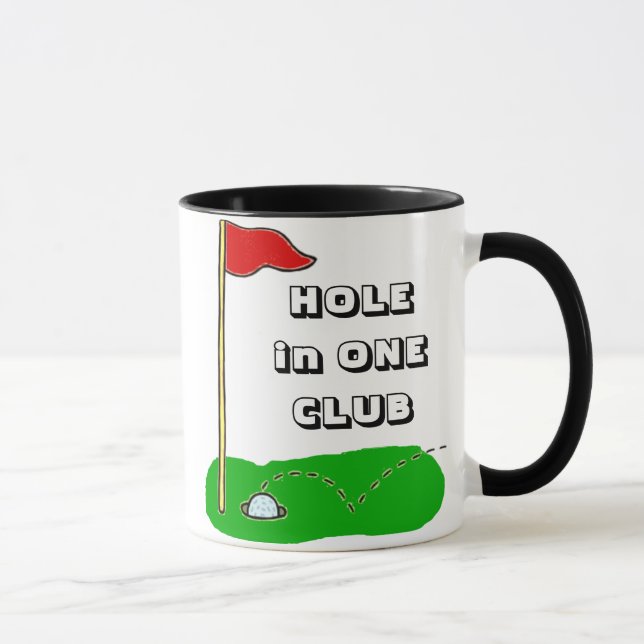 Golf Hole in One Club Custom Personalised Mug (Right)
