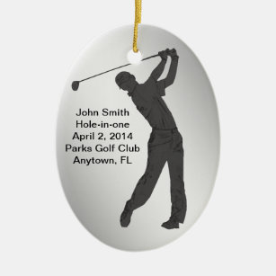 Golf Hole-in-one Commemoration Customisable Ceramic Tree Decoration