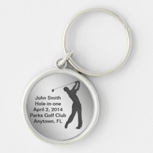 Golf Hole-in-one Commemoration Customisable Key Ring